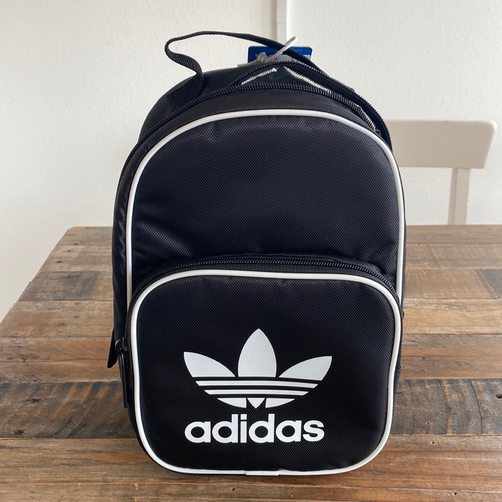 NWT, Adidas black backpack shape insulated lunch bag